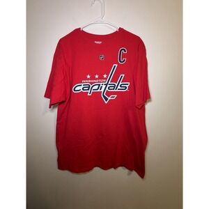 Washington Capitals #8 Ovechkin Fanatics T Shirt Size XL Red